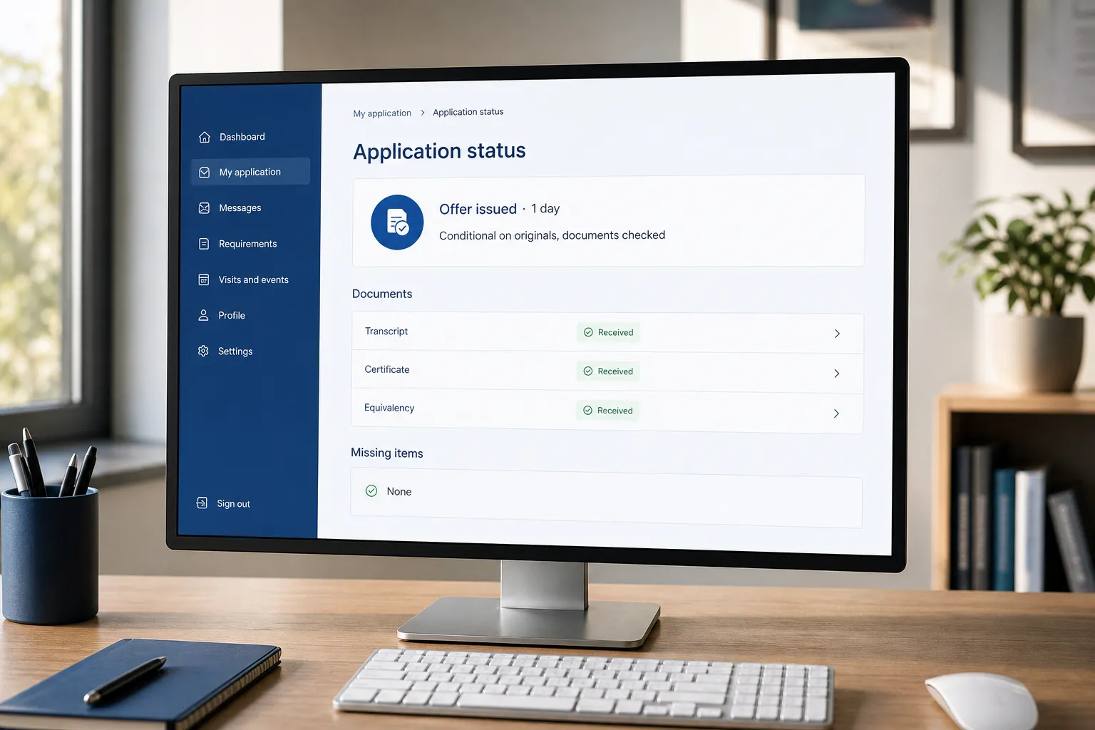 The applicant sees an offer issued in a day, every document already checked